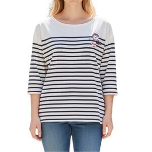 Sundry Marytime Striped 3/4 Sleeve Top